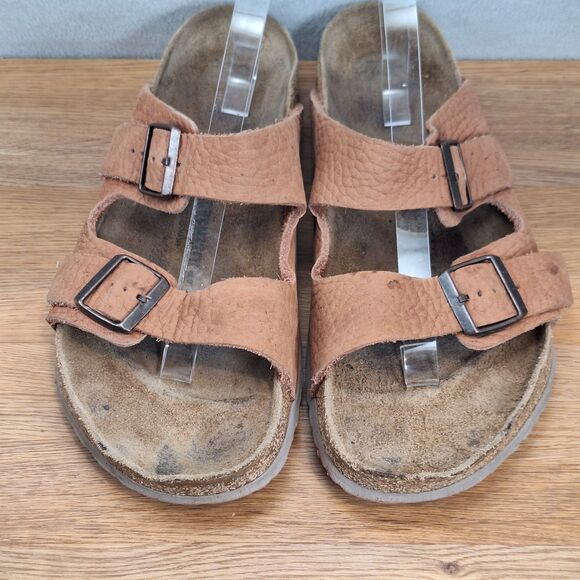 Birkenstock Arizona Men\'s 13 EU 46 Sandals Peach Pebbled Soft Leather Germany main image 7